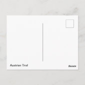 Carte Postale Tirol autrichien (Dos)