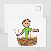 Carte Postale Tissage de panier (Devant / Derrière)
