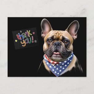 Carte Postale Tissu cou French Bulldog Labor Day Bulldog