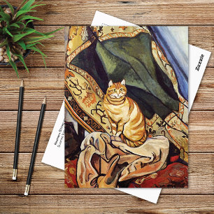 Carte Postale Tissu de chat Raminou Suzanne Valadon