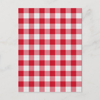 Carte Postale tissu de table rouge