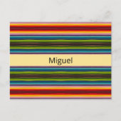 Carte Postale Tissu psychédélique motif mexicain (Devant)