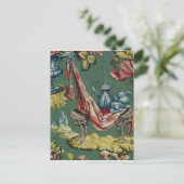 Carte Postale Tissu représentant un pot de chocolat et une théiè (Debout devant)