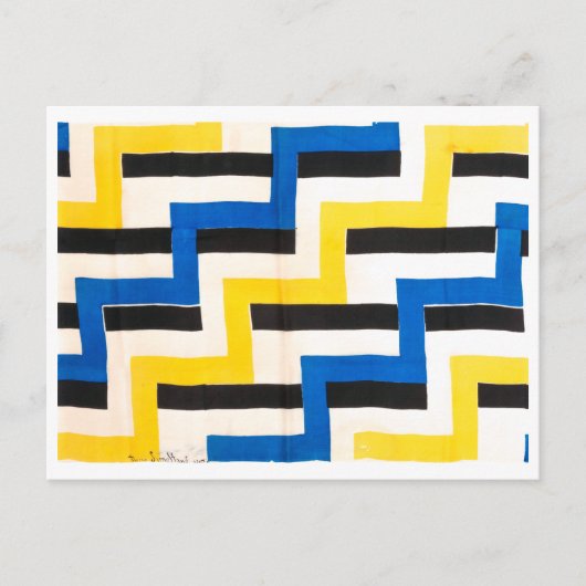 Carte Postale Tissu simultané | Sonia Delaunay | (Devant)