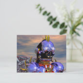 Carte Postale TITAN CYBORG PORTRAIT Blue Science Fiction, Scifi (Debout devant)