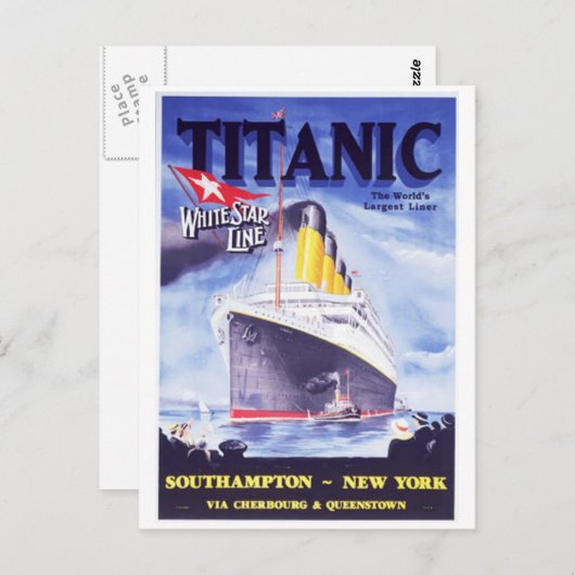 Carte Postale Titanic (Devant / Derrière)