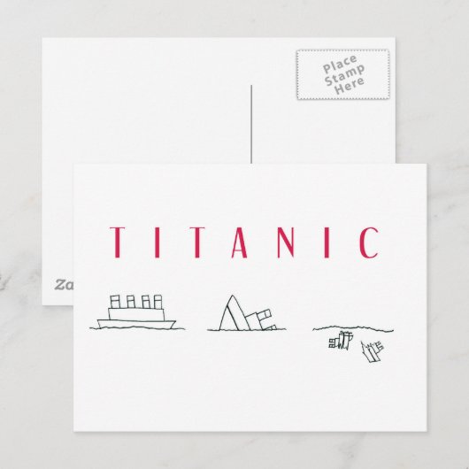 Carte Postale Titanic (Devant / Derrière)