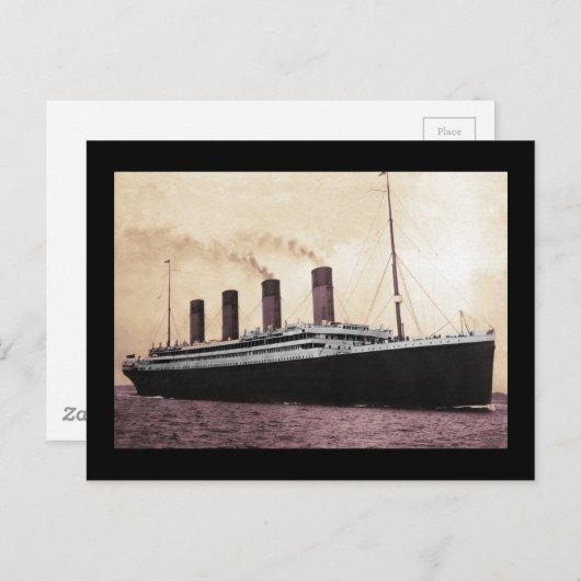 Carte Postale Titanic en mer (Devant / Derrière)