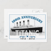 Carte Postale Titanic Sinking 100 ans Anniversaire (Devant / Derrière)