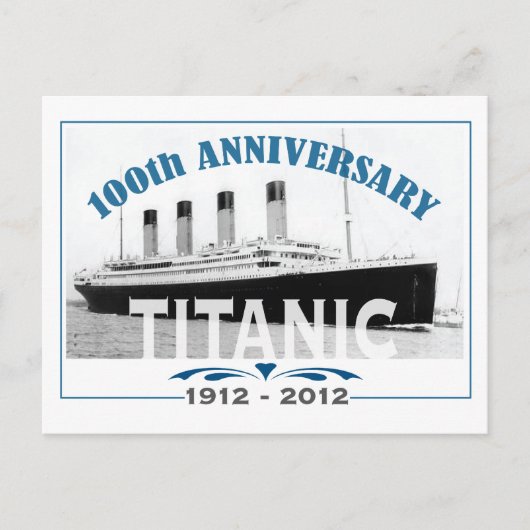 Carte Postale Titanic Sinking 100 ans Anniversaire (Devant)
