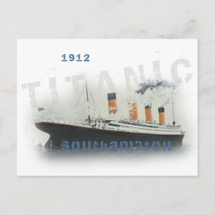 Carte Postale Titanic Texte personnalisé Vintage