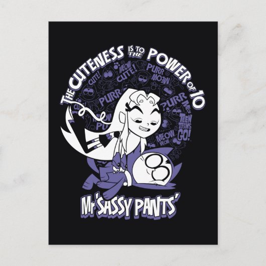 Carte Postale Titans Ados, allez ! | Starfire & Mr Sassy Pants (Devant)