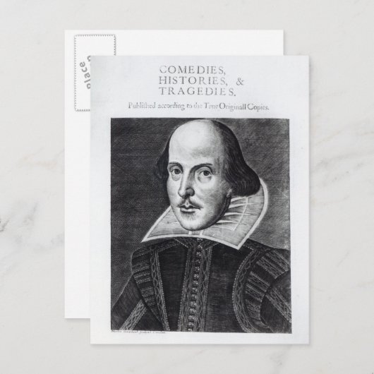 Carte Postale Titlepage, 'Mr. William Shakespeares (Devant / Derrière)