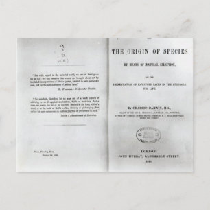 Carte Postale Titre à "Sur l'origine des espèces"