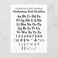 Titre de Cheltenham Bold - Échantillon de police Z