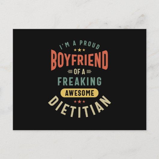 Carte Postale Titre du poste diététique Cadeau (Devant)