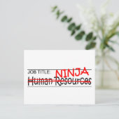 Carte Postale Titre du travail Ninja - HR (Debout devant)