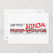 Carte Postale Titre du travail Ninja - HR (Devant / Derrière)