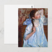 Carte Postale Titre : Fille Qui Arrange Ses Cheveux Date : 1886 (Devant / Derrière)