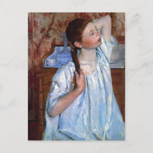 Carte Postale Titre : Fille Qui Arrange Ses Cheveux Date : 1886 