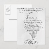 Carte Postale Titre manuscrit de The Well Temhed (Devant / Derrière)