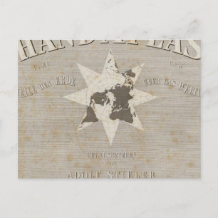 Carte Postale Titre Page Atlas manuel des parties de la Terre
