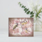 Carte Postale Tits bleus vintages (Debout devant)