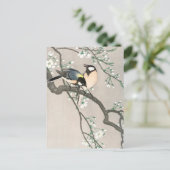 Carte Postale Tits sur branche de cerisier - Ohara Koson - Art v (Debout devant)