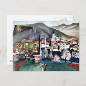 Carte Postale Tivadar Kosztka Csontvary art : Printemps à Mostar (Devant / Derrière)