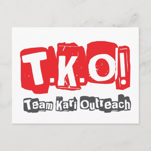 Carte Postale TKO - Style ancien Punk (Devant)