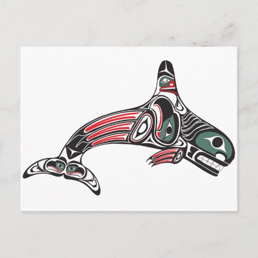 Carte Postale Tlingit Tueur Baleine et Aigle (Devant)