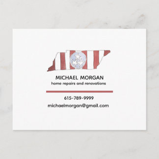 Carte Postale TN state flag business cards
