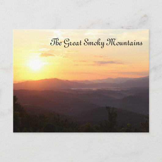 Carte postale TN Sunrise Great Smoky Mountains (Devant)