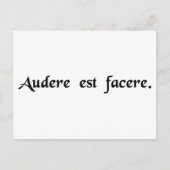 Carte Postale To dare est to do. (Devant)