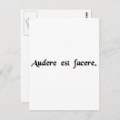 Carte Postale To dare est to do. (Devant / Derrière)