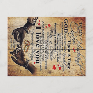 Carte Postale To my Husband Design Gift Family Decor
