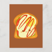 Carte Postale Toast Avocado Avec Oeuf Et Tomate (Devant)