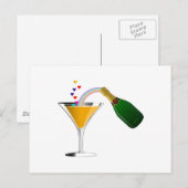 Carte Postale Toast Champagne (Devant / Derrière)