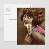Carte Postale Toast Champagne (Devant / Derrière)