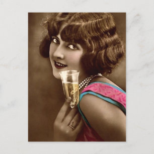 Carte Postale Toast Champagne