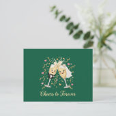 Carte Postale Toast de célébration de mariage (Debout devant)