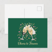 Carte Postale Toast de célébration de mariage (Devant / Derrière)