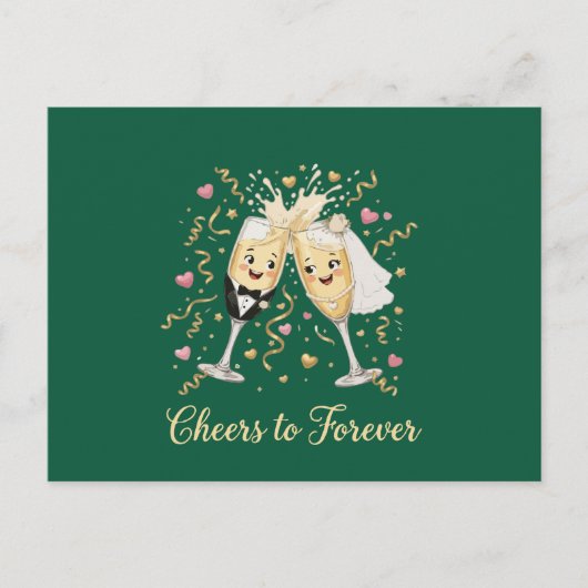 Carte Postale Toast de célébration de mariage (Devant)