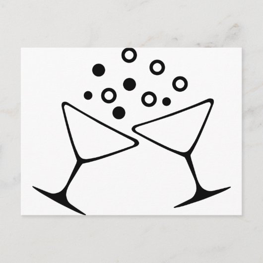 Carte Postale Toast de Champagne (Devant)