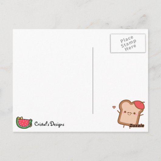 Carte Postale Toast français (Dos)