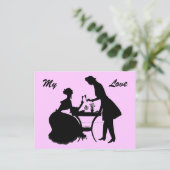 Carte postale Toast to Love Romantic Victorian Cou (Debout devant)