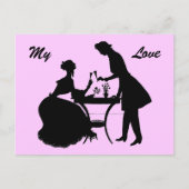 Carte postale Toast to Love Romantic Victorian Cou (Devant)