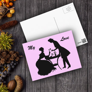 Carte postale Toast to Love Romantic Victorian Cou