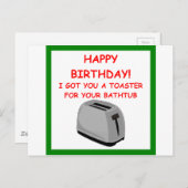 CARTE POSTALE TOASTER (Devant / Derrière)