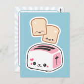Carte Postale Toaster rose mignon (Devant / Derrière)